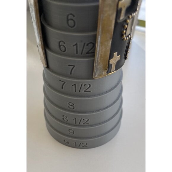 Vintage Silver Cuff Bracelet Cross Religious Handmade Sz 7-7.5” Bohemian Western - Picture 3 of 11